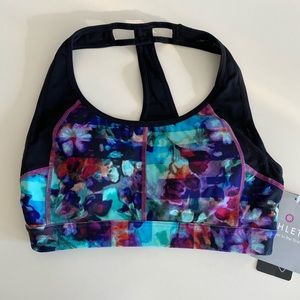 Athleta floral push the limit sports bra XS